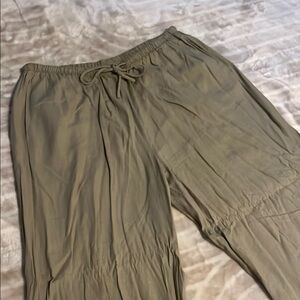 Cotton On Green Wide Leg Pants with Elastic Waist